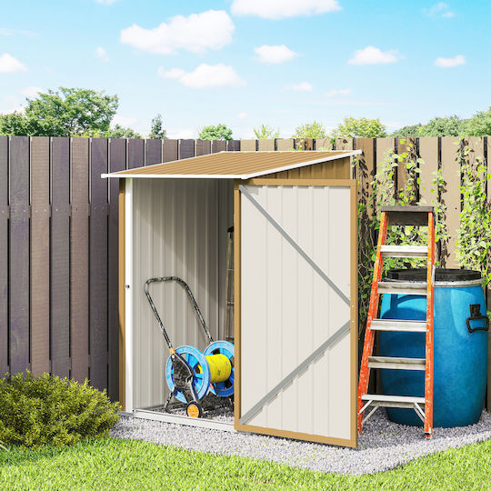 Metallic Garden Shed Galvanized Yellow L1xW1.04xH1.6m