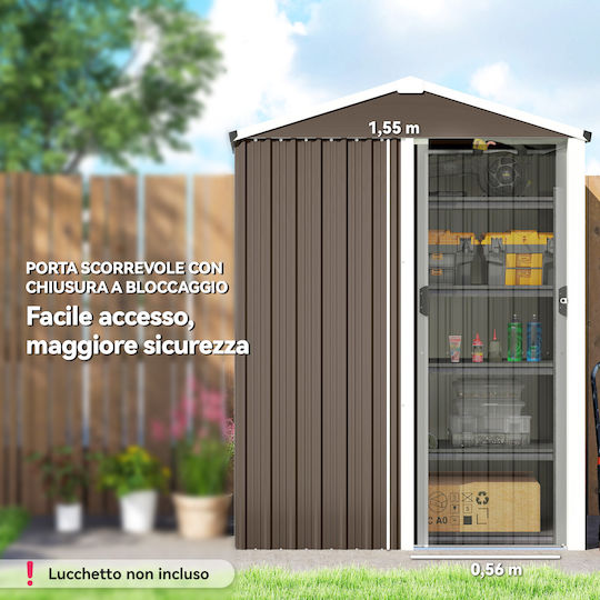 Metallische Gartenhaus Galvanisiert M1.36xB0.87xH1.79m