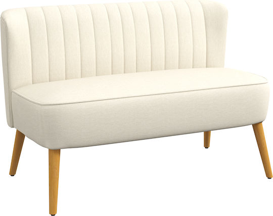 Canapea Cu Două Locuri Crem Albă 117x56.5x77cm