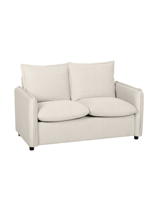 Two-Seater Couch Cream 131x73x80cm