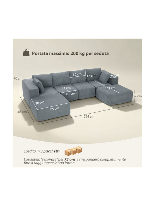 Ecksofa Schlafsofa Dunkelgrau