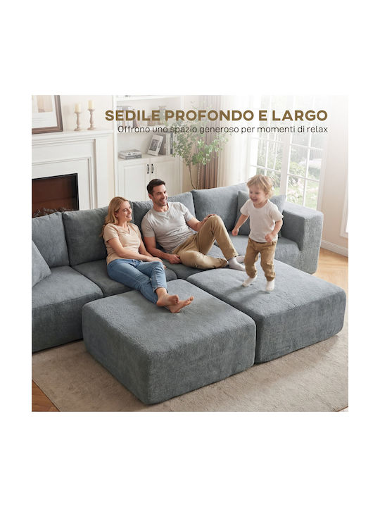 Ecksofa Schlafsofa Dunkelgrau