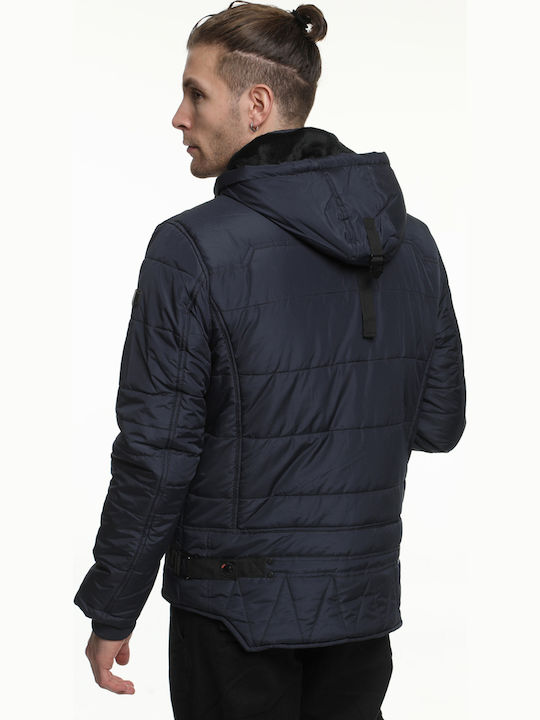 Herren Jacken Puffer Blau