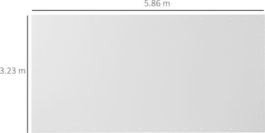 Outsunny Κάλυμμα για Κιόσκι Λευκό 3x6m