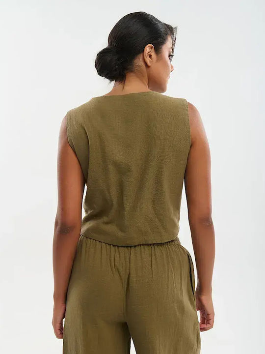 Khaki Women's Vest