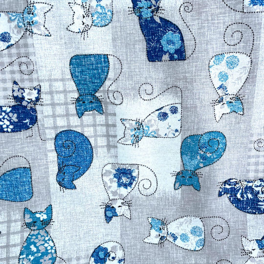 Пуф Кресло Син 55x55x30см ОП1-cat-blue