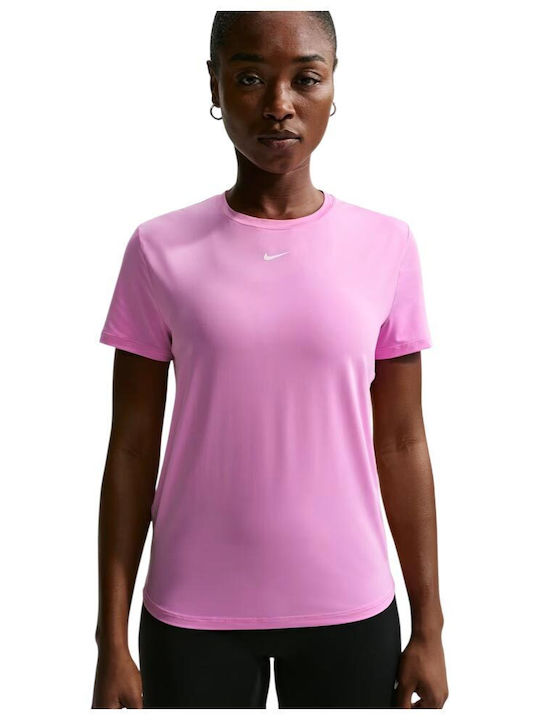 One Classic Women's Blouse Short Sleeve Purple