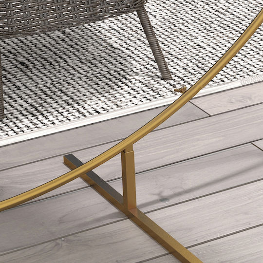 Outsunny Arcadă De Grădină Rotundă Din Oțel Arcadă Nuntă Baloane Plante Cățărătoare Ceremonii Zile De Naștere Evenimente 222 X 60 X 224 Cm Aurie 844-767v01gd