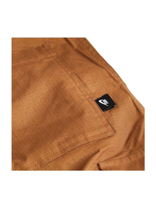 Club Men's Cargo Elastic Brown Trousers