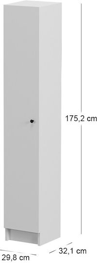 Buket Στήλη Κουζίνας Λευκό 29.8x32.1x175.2εκ.