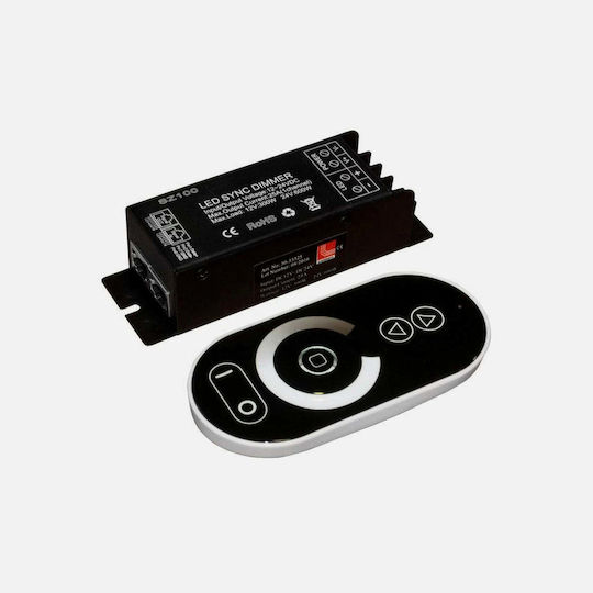 Adeleq Wireless Dimmer Touch RF with Remote Control for Single Color LED Strip 12/24V 25A 30-33325