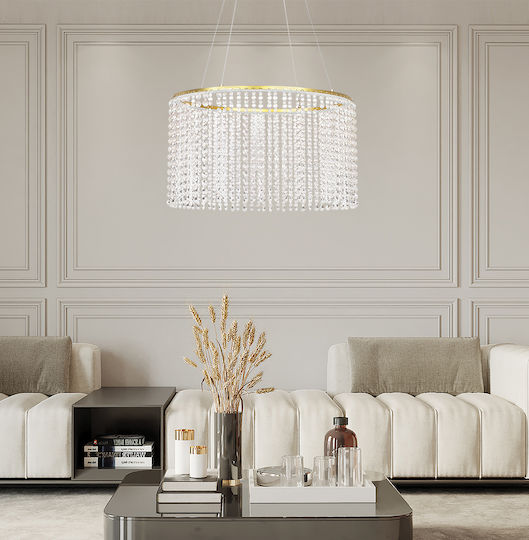 Viokef Sol LED Κρεμαστό Φωτιστικό Χρυσό 50x118.5εκ. Viokef Sol LED Κρεμαστό Φωτιστικό Χρυσό 50x118.5εκ.