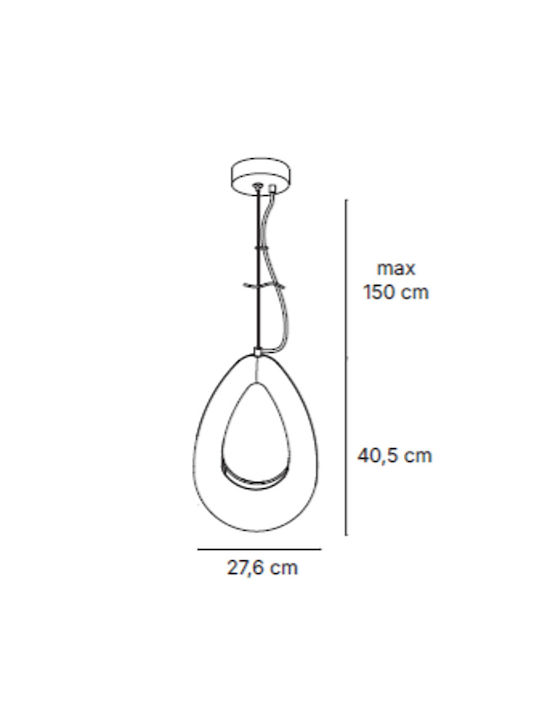 Inlight Ceiling Light White Ball with G9 Socket 27.6x27.6x40.5cm