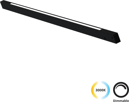 Viokef Mounting Rail for Lighting Fixtures Black 02/0802-2