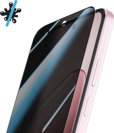 Avizar Gehärtetes Glas Oppo A6 Datenschutz Filter Transparent Schwarz