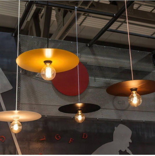 Pendant Light Shade 1xe27 Black Disc Φ40cm Creative Cables Ellepi 150205 Cubalux 150205 Black