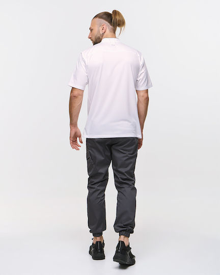 Ayo Μπλούζα Σεφ Unisex Λευκή με Κοντό Μανίκι Dennis