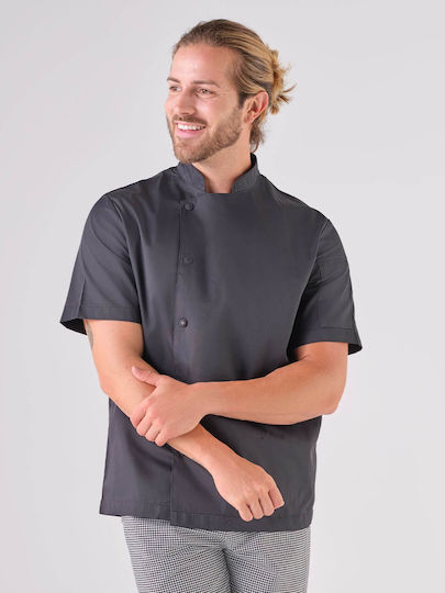 Naivest Coat Chef Black with Short Sleeve Kara