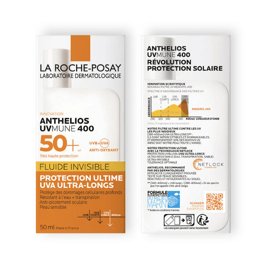 La Roche Posay Anthelios Uvmune 400 Invisible Fluid With Perfume Αντηλιακή Κρέμα Προσώπου SPF50 50ml