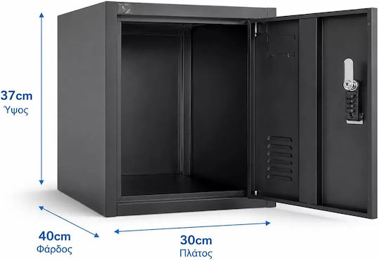Büroaufbewahrungsschrank Metall mit Schloss Schwarze 185x90x40cm