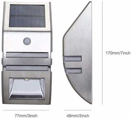 Wandmontiert Solarleuchte mit Bewegungssensor und Fotokontakt 17cmx8cmx5cmcm