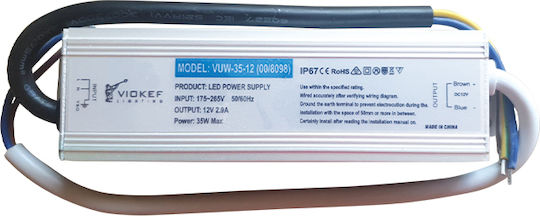 Viokef LED-Netzteil Magnetische Schiene IP20 Leistung 14W mit Ausgangsspannung 48V