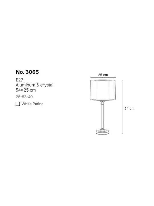 Inlight Μεταλλικό Πορτατίφ για Ντουί E27 με Μπεζ Καπέλο και Βάση