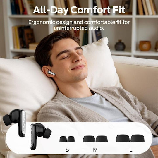 Monster N-Lite 310 In-ear Bluetooth Handsfree Ακουστικά με Αντοχή στον Ιδρώτα και Θήκη Φόρτισης Μαύρα