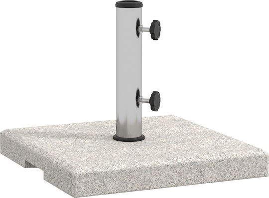 Outsunny Umbrella Stand Metallic Gray 3.2x3.2x38cm