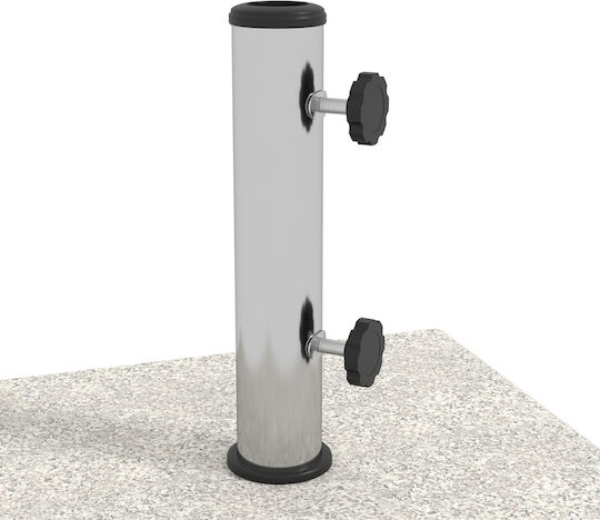 Outsunny Umbrella Stand Metallic Gray 3.2x3.2x38cm