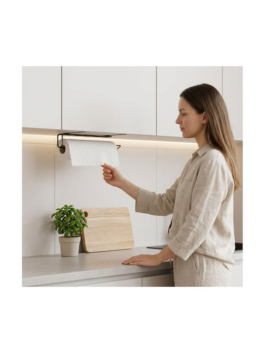 Femmit Metallic Hanging Paper Towel Holder Black 24×16 Cm