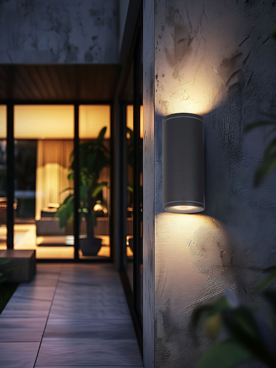 Viokef Corvo Wall-Mounted Outdoor Spot GU10 IP65 Double Beam 6.5x6.5x6.5cm