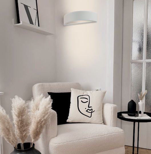 Viokef Ceramic Modern Lamp Wall with Socket E14 White 30x7.5cm