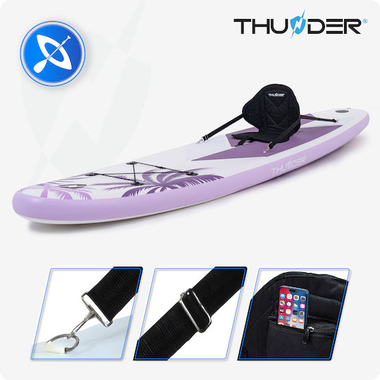 Thunder Φουσκωτή Σανίδα SUP με Μήκος 3.2m Μωβ