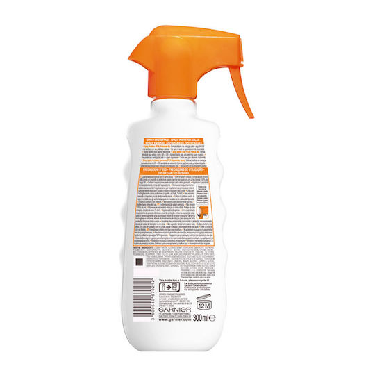 Garnier Ambre Solaire Protection 24h Hydration Impermeabil Protecție solară Loțiune pentru corp SPF30 în Spray 300ml