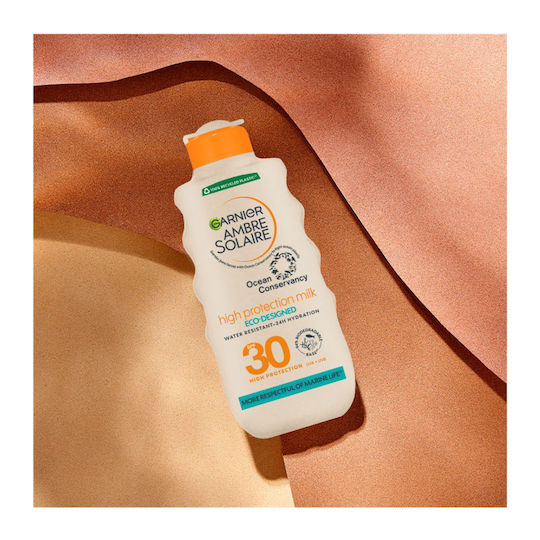 Garnier Ambre Solaire Ocean Protect High Protection Milk Waterproof Sunscreen Body Cream SPF30 200ml