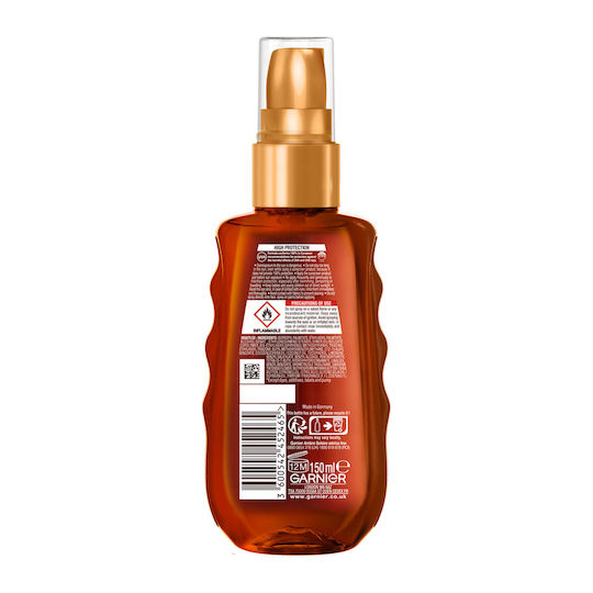 Garnier Ambre Solaire Ideal Bronze Αντηλιακό Λάδι Σώματος SPF30 σε Spray 150ml