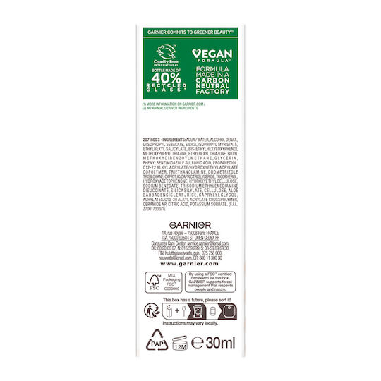 Garnier Ambre Solaire Super UV Invisible Serum Sunscreen Face Serum SPF50 30ml