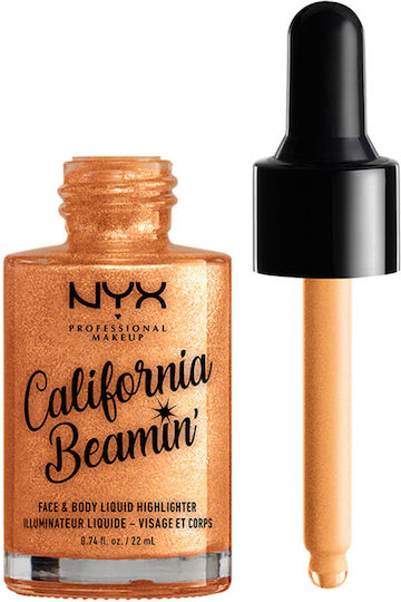NYX Professional Makeup California Beamin' 04 Golden Glow Pentru Corp 22ml