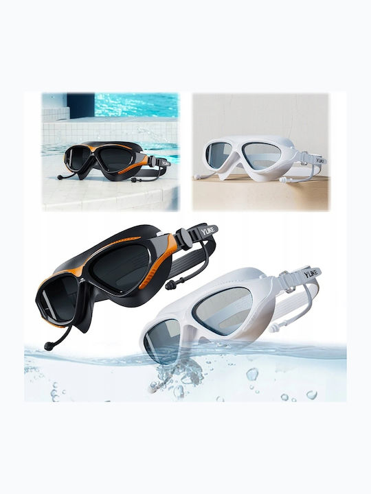 Erwachsenen Schwimmbrillen mit Blendfreien Linsen Weiß