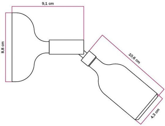 Creative Cables Lamp Wall with Socket E27 White