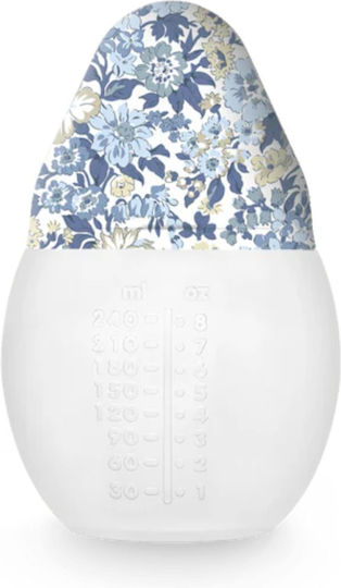 Elhee Kunststoff Babyflasche X Liberty Collection Anti-Kolik mit Silikon Saugflasche Blau 240ml