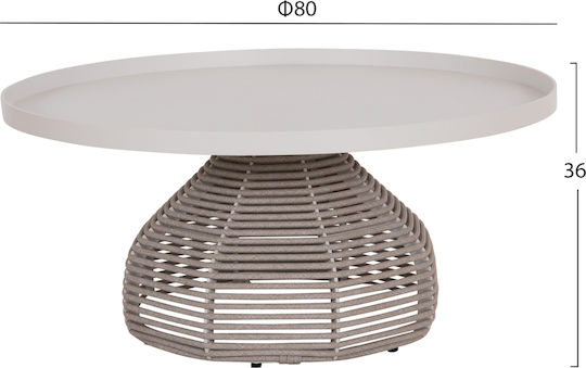 Garten- und Outdoor-Möbelsets Wohnzimmer Typsatz 5 Stück Ivory