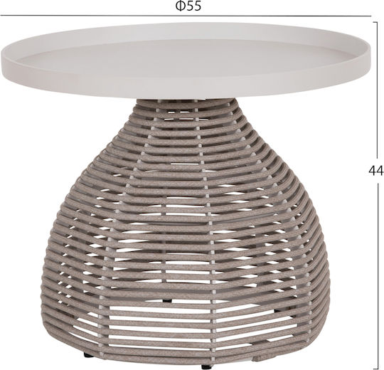Garten- und Outdoor-Möbelsets Wohnzimmer Typsatz 5 Stück Ivory