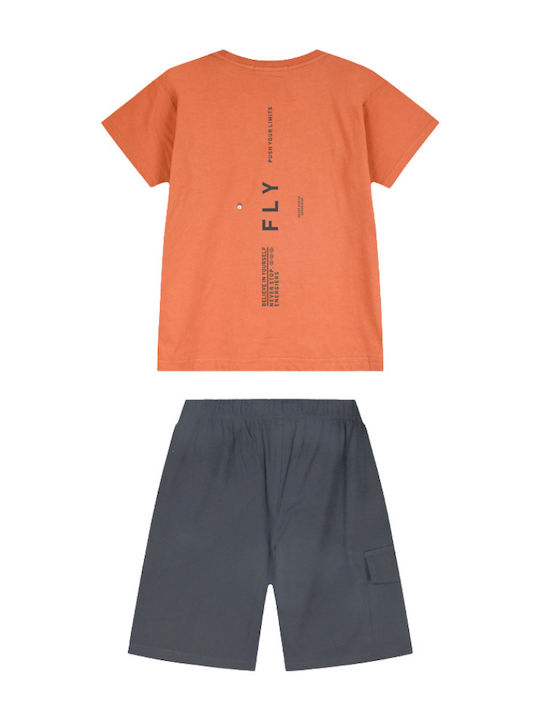 Energiers Kids Set with Shorts Anthracite 2 Pieces