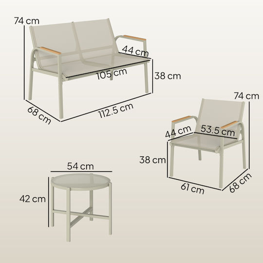 Garden & Outdoor Furniture Sets Living Room Set 4 Pieces Green