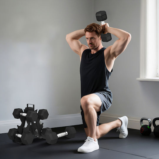 Sportnow Σετ Βαράκια Εξάγωνα 6τμχ Συνολικού Βάρους 36kg