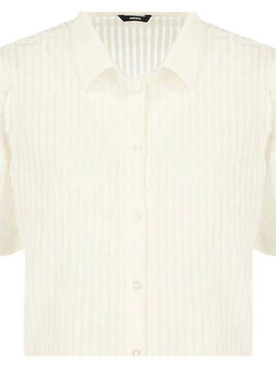 Κοντομάνικο Γυναικείο Πουκάμισο Off White, Εκρου