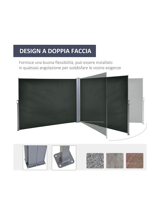 Outsunny Τέντα Βεράντας Γκρι 6x1.8m