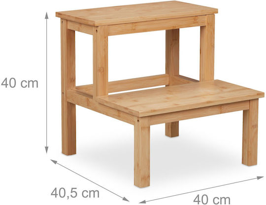 Relaxdays Σκαλοσκαμπό Ξύλινο με 1 Σκαλοπάτι 40cm